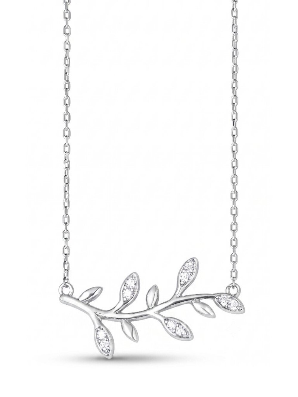 Fall Leaf Branch Necklace - 925 Sterling Silver Charmed Aroma Fall Nature